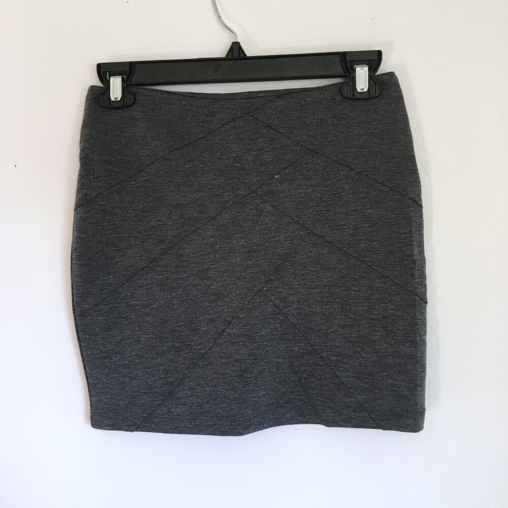 Papaya Gray Stretch Mini Skirt